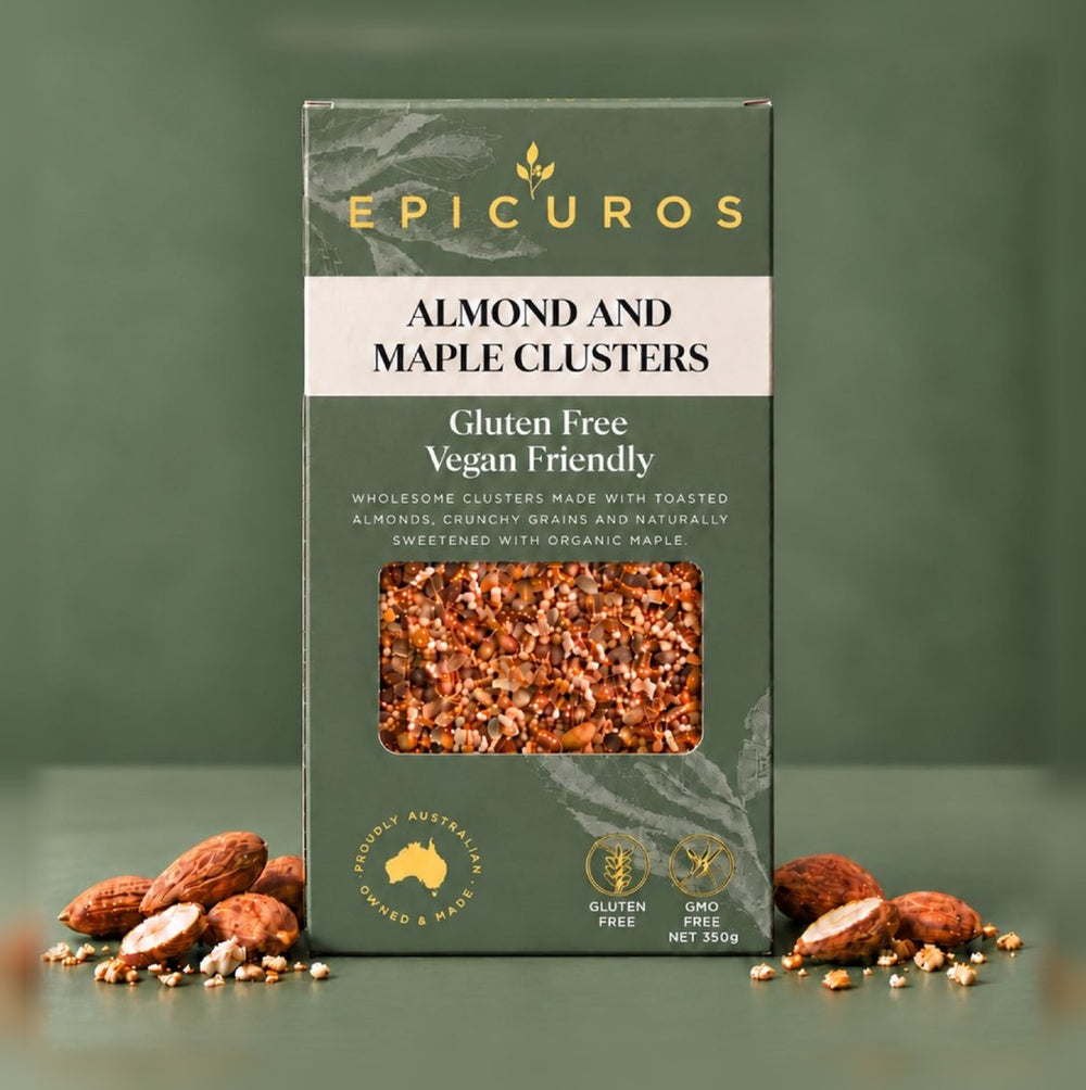 Almond & Maple Clusters with its ingredients